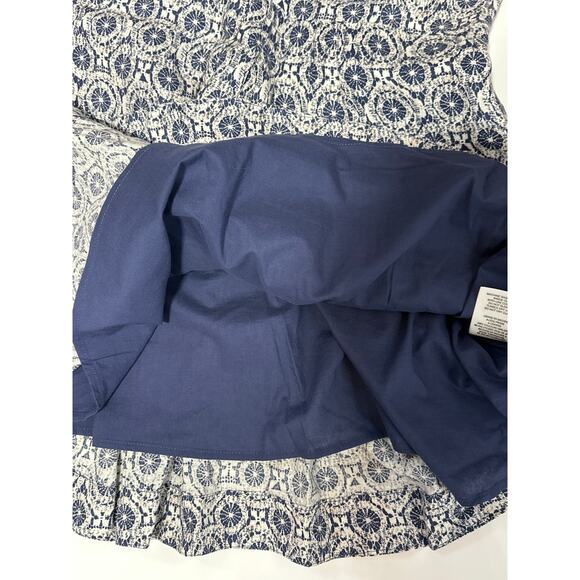 Joie Kada Linen Sleeveless Mini Starburst Dress Blue White Nautical Summer Sz M - Picture 13 of 13